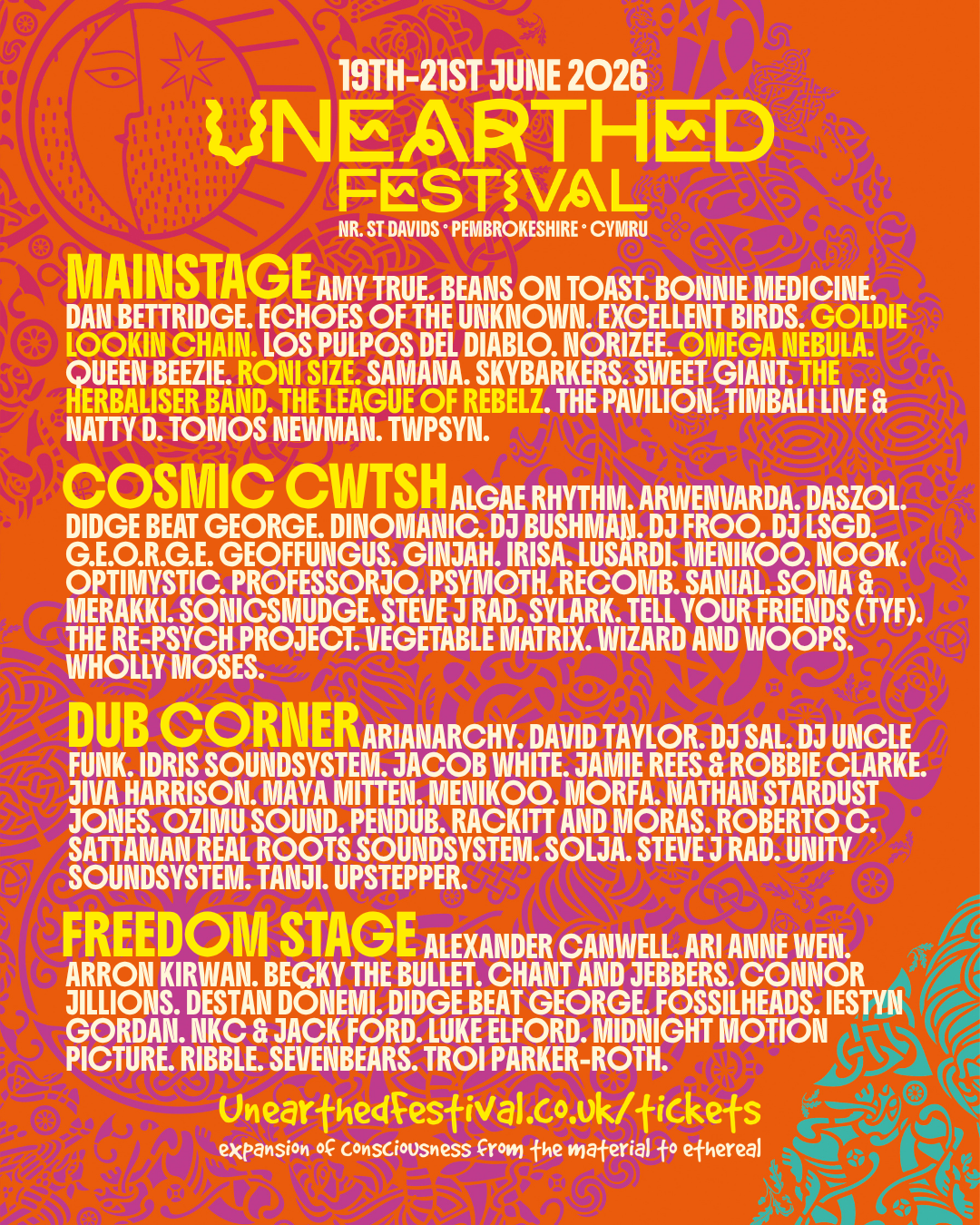 The FULL LINE-UP has Landed for Unearthed 2026